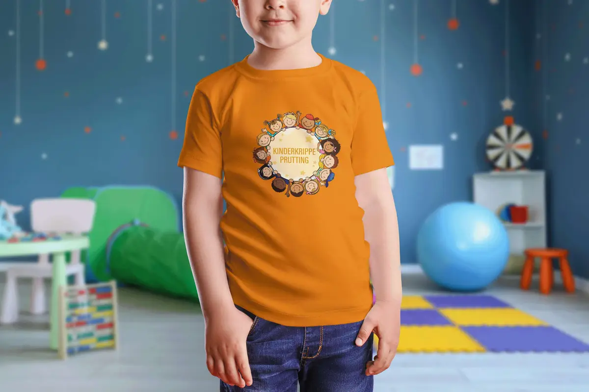 Kindergarten Prutting Textildruck T-Shirts - modal